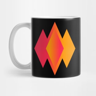 Red-Orange Diamonds Mug